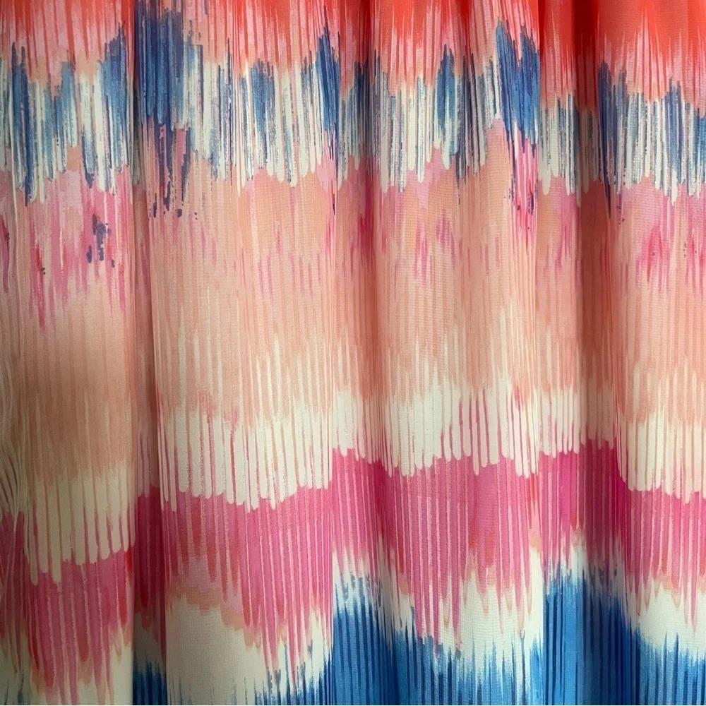 Bisou Bisou Colorful Tie-Dye Ombré Maxi Dress Size 16